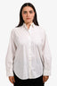 Stella McCartney White Cotton Poplin Shirt with Bow Back Detail Size 44