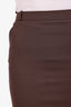 Hermès Brown Wool Midi Skirt Size 34