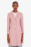 Weekend Max Mara Pink Virgin Wool Peacoat Size 0
