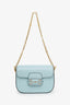 Gucci Blue Leather Crystal Horsebit 1955 Mini Shoulder Bag