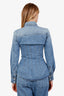Chloe Light Blue Denim Corset Style Button Down Size 34