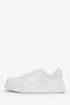 Gucci White Leather GG Supreme Tennis Sneakers Size 37.5