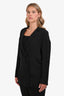 Vionnet Black Silk Buttoned Blazer Style Blouse Size 44