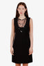 Moschino Cheap & Chic Black Sleeveless Chain and Pearl Detailed Dress Size 42