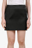 Frame Black Satin Mini Skirt Size 6