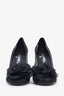 Pre-loved Chanel™ Black Satin Camellia Pumps Size 37