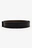 Hermès Brown/Black Leather Reversible Belt 32mm No Buckle est. Size 90
