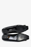 Roger Vivier Black Patent Leather Buckle Square Toe Flats Size 37.5