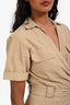 Rails Brown Poplin Belted Shirt Dress Size XS