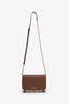 Burberry Brown Leather House Check Hampshire Crossbody Bag
