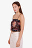 Pre-loved Chanel™ 24S Black/Multicolour Silk Camellia Print Camisole Top Size 34