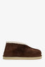 Miu Miu Brown Suede Shearling-Lined Ankle Boots Size 41