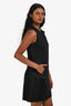 Fendi Jeans Vintage Metallic Black Zucca Print Sleeveless Mini Dress Size S