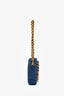 Versace Blue/Gold Denim Medusa Chain Detail Shoulder Bag