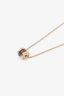 Bvlgari 18k Rose Gold & Ceramic B.Zero1 Pendant Necklace