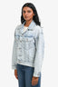 Alexander Wang Light Wash Logo Denim Jacket Size XS