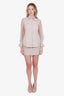 Pre-loved Chanel™ 24B Beige Tweed Sequin CC Mini Skirt Size 36