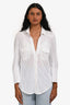 James Perse White Cotton Three-Quarter Sleeve Top Size 3