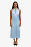 Samsoe Samsoe Light Blue Deep V-Neck Maxi Dress Size XS/S