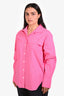 Frame Pink Cotton Oversized Vacation Shirt Size M