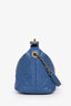 Pre-loved Chanel™ 2019-20 Blue Quilted Lambskin Hobo Clutch with Chain