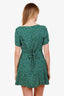 Reformation Green Floral Button Up Dress Size M