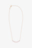 Tiffany & Co. 18K Rose Gold Pink Sapphire Small Smile Pendant Necklace