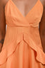 Sandro Orange Viscose Giselle Ruffle Trim Mini Dress Size 36