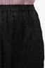 N.21 Black Crinkled Effect Cropped Pants Size 46
