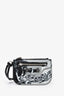 Balenciaga Black/White Leather Graffiti 'Le Cagole' Coin Pouch
