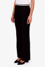 Pre-loved Chanel™ 2021 Black Tweed Crochet Trim Pants Size 36