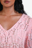 Missoni Pink/Beige Wool Knit Sweater Dress with Slip Size 40