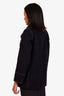 Caban Burberry en laine et cachemire à surpiqûres contrastantes, taille 4