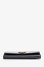 Prada Black Brushed Leather Triangle Logo Wallet