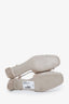 Pre-loved Chanel™ Taupe/Silver CC Cap Toe Slingback Pumps Size 37.5