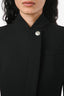 Alexander McQueen Black Wool Single Breasted Coat Size 38