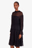 See By Chloe Black Long Sleeved Chiffon Dress Size 44