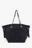 Pre-loved Chanel™ 2018 Black Fringe Quilted Canvas Small Double Face Deauville Tote