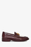 Pre-loved Chanel™ Burgundy/White CC Flats Size 40.5