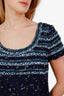 Oscar de la Renta 'Robe en maille à broderies' Mini Dress Size 10