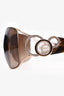 Chopard Gold Tone Metal Crystal Embellished Temple Sunglasses