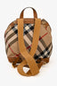 Burberry Beige Canvas Leather House Check Dennis Small Backpack