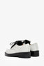 Off-White White/Black Leather Loafers Size 7 US
