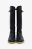 Hermès Black Calfskin Faustine Riding Boots Size 37