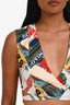 Miaou White/Multicolour Tomato Printed Wrap-Tie Top Size XS