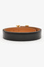 Hermès 2012 Black/Brown Leather Reversible H Buckle Belt Size 90