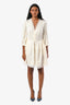 Self-Portrait Cream Pointelle Lace Mini Dress Size 4