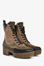 Louis Vuitton Brown Suede Leather Monogram Laureate Desert Boots Size 41