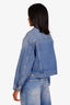 Balenciaga 2018 Blue 'Swing' Darted-seams Denim Jacket Size 36