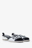 Pre-loved Chanel™ Black/White Logo Block Heel Mules Size 39.5